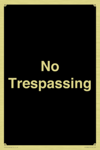 No Trespassing